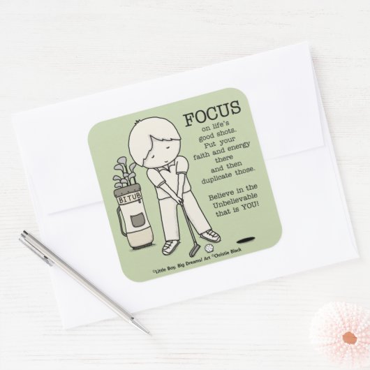 善に焦点を合わせる スクエアシール (封筒)