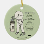 善に焦点を合わせる セラミックオーナメント (正面)