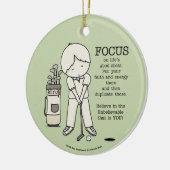 善に焦点を合わせる セラミックオーナメント (左)