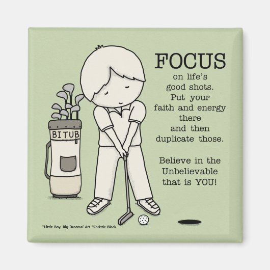 善に焦点を合わせる マグネット (正面)