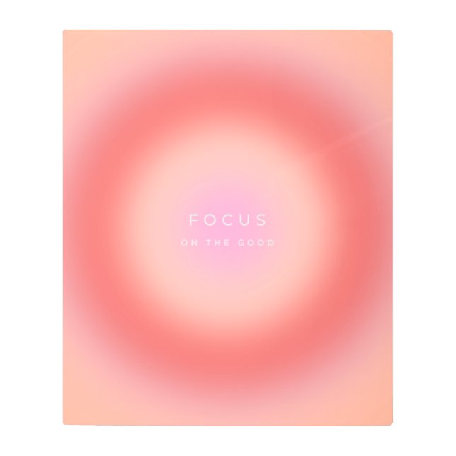 善に焦点を合わせる メタルプリント (正面)