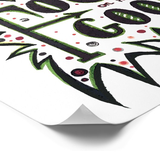 善に焦点を合わせる！感動的図解入りの、写真付きの引用文 ポスター (角)