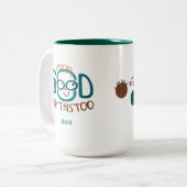 善は宗教の引用文に感動的ある ツートーンマグカップ (正面左)