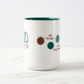 善は宗教の引用文に感動的ある ツートーンマグカップ (中央)