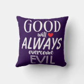 善は常に悪を乗り越える強い引用文 クッション (裏面)