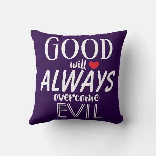 善は常に悪を乗り越える強い引用文 クッション (裏面)