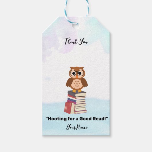 「善を求めて読い!」 本好感謝していき ギフトタグ (正面)