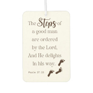善人のステップ – Psalm 37:23 Bible Verse カーエアーフレッシュナー