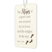 善人のステップ – Psalm 37:23 Bible Verse カーエアーフレッシュナー (左)