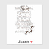 善人のステップ – Psalm 37:23 Bible Verse シール (シート)