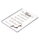 善人のステップ – Psalm 37:23 Bible Verse ノートブック (左側)