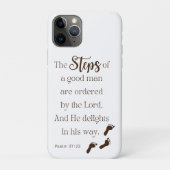 善人のステップ – Psalm 37:23 Bible Verse Case-Mate iPhoneケース (裏)