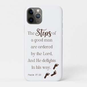 善人のステップ – Psalm 37:23 Bible Verse iPhone 11 Proケース