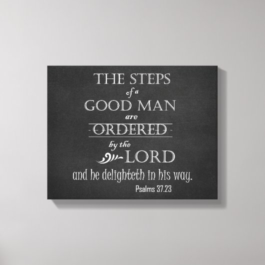 善人聖書の聖句タイポグラフィの手順 キャンバスプリント (正面)
