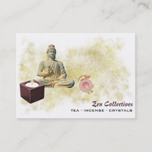 *~*善仏ろうそく茶蓮金ゴールド名刺 名刺