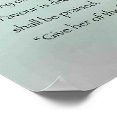 善女の箴言31:10-31プリント ポスター (角)