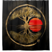 善延荘ゴールデンサンセット シャワーカーテン (正面)