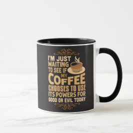 善悪のコーヒーの力おもしろグッズ マグカップ
