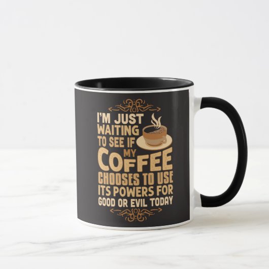 善悪のコーヒーの力おもしろグッズ マグカップ (右)