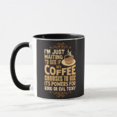善悪のコーヒーの力おもしろグッズ マグカップ (左)