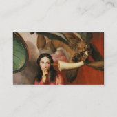 善悪: 若い女性、1を誘惑している悪魔 名刺 (裏面)