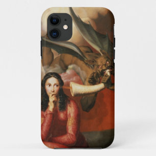 善悪: 若い女性、1を誘惑している悪魔 iPhone 11 ケース