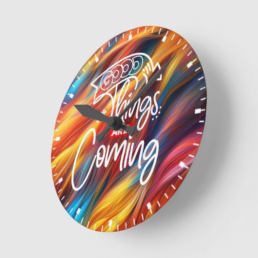 善来はs-97489 ラウンド壁時計 (傾斜)