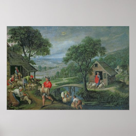 善羊飼いの寓話， c.1580-90 ポスター (正面)