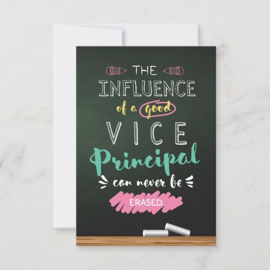 善良な副校長の影響 サンキューカード (正面)