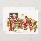 善良な男の子のためのクリスマスおもちゃ ポストカード (正面/裏面)