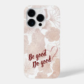 善行する良いエレガントフローラスタイリッシュハート愛 iPhoneケース (裏面)