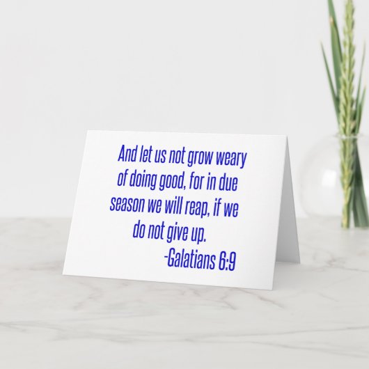 善行に飽きるな、無益だから シーズンカード (正面)