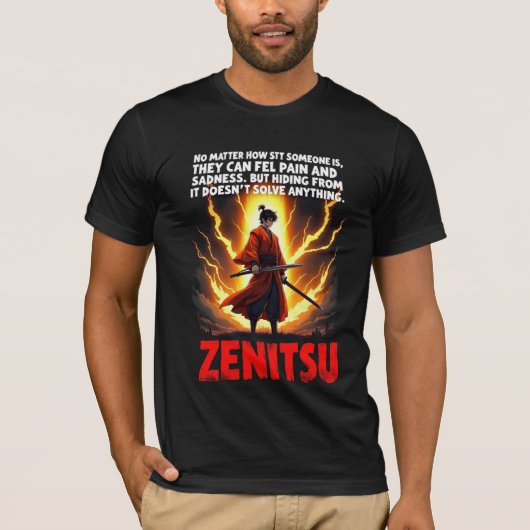 善逸インスパイア アニメTシャツ Tシャツ (正面)