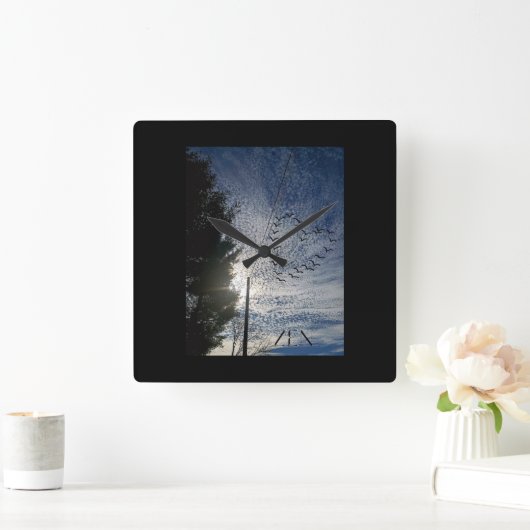 善音 スクエア壁時計 (ホーム)