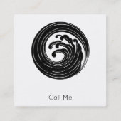 善音 |波日本の線 |ミニマル | コーリングカード (裏面)