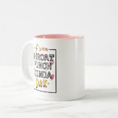 喉のパンチ金田日皮肉な同僚 ツートーンマグカップ (正面左)