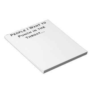 喉のメモ帳でパンチしたい人 ノートパッド