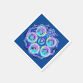 喉の性質を巧みに理解するチャクラ スタンダードカクテルナプキン (角)