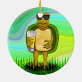 喉の渇いたカメ セラミックオーナメント (裏面)