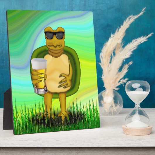 喉の渇いたカメ フォトプラーク (側面)