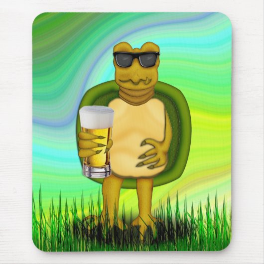 喉の渇いたカメ マウスパッド (正面)