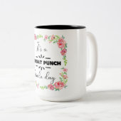 喉を突く日だ ツートーンマグカップ (正面右)