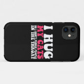 喉元で人を殴らないように猫を抱きしめる Case-Mate iPhoneケース (裏面(横))