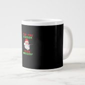 喘息の季節 呼吸器科クリスマス デザイン ジャンボコーヒーマグカップ (正面右)