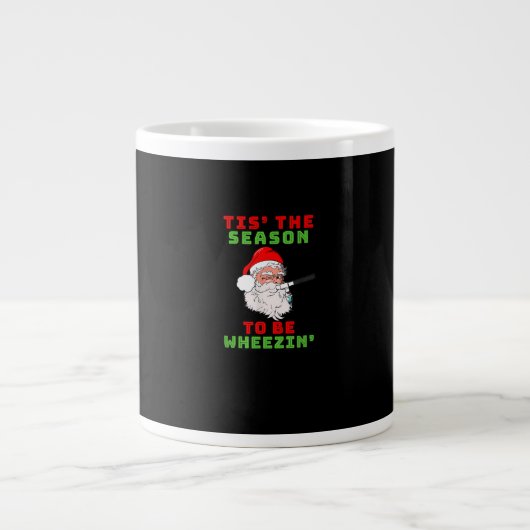 喘息の季節 呼吸器科クリスマス デザイン ジャンボコーヒーマグカップ (正面)