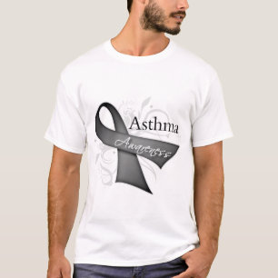 喘息の認識度のリボン Tシャツ