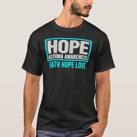 喘息認識度喘息ホープ喘息認識度 Tシャツ (正面)