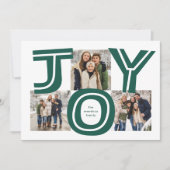 喜はっきりしたび3枚の写真の赤いモダンクリスマス シーズンカード (正面)