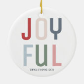 喜ばしいカップル写真クリスマス セラミックオーナメント (裏面)