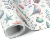 喜ばしいカラフルクリスマスラッピング紙 ラッピングペーパー (ロールコーナー)